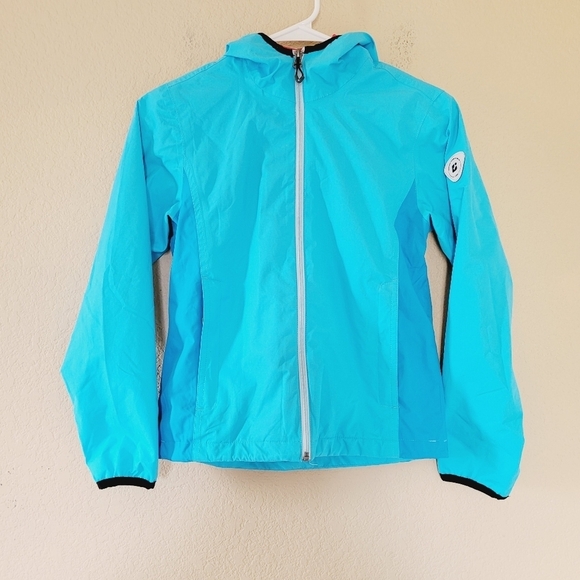 Killtec Girls Waterproof Jacket Size 10 Blue Ski Windproof Outdoors Reflective - Picture 1 of 13